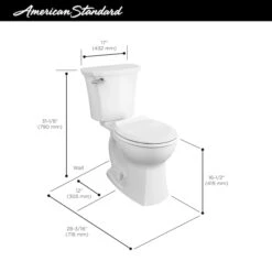 American Standard Edgemere White 16.5-in Toilet With EverClean Surface - 4.8 L/Flush