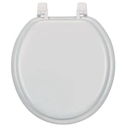 Bemis Manufacturing Toilet Seat - Top Tight Hinge - White - Regular Shape - Moulded Wood