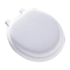 Mayfair Lift-Off Toilet Seat - Round - Cushioned Vinyl - Adult Size