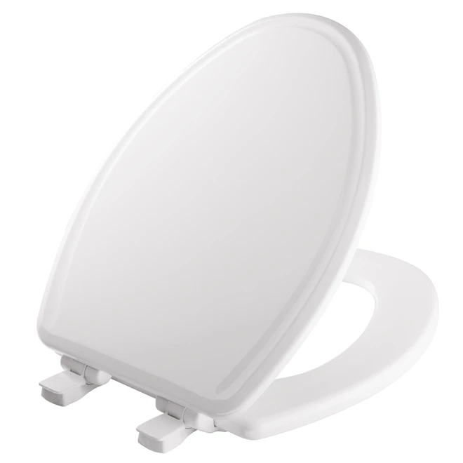 Molded Wood Toilet Seat - Elongated - White - Image 2
