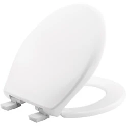 Mayfair Toilet Seat - White Finish - Round Bowl - Plastic