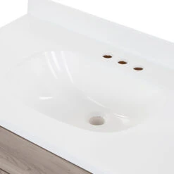 Project Source Bathroom Vanity With Sink - Brown And White - 30-in