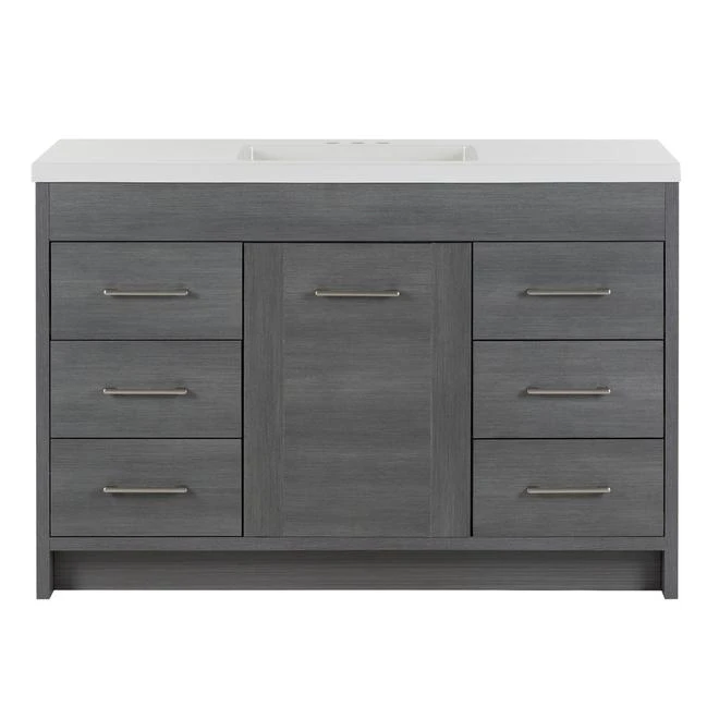 Diamond Now Waverly Bathroom Vanity - 48-in - 1-Door/6-Drawer - Phantom - Image 2