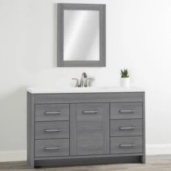 Diamond Now Waverly Bathroom Vanity - 48-in - 1-Door/6-Drawer - Phantom