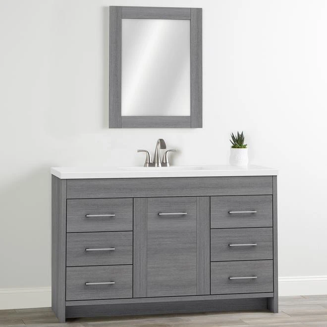 Diamond Now Waverly Bathroom Vanity - 48-in - 1-Door/6-Drawer - Phantom