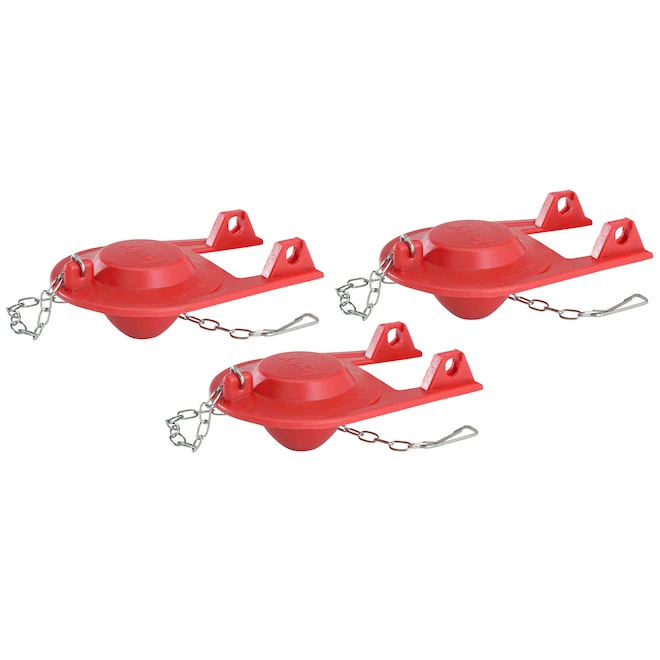 Korky 2-in Red Rubber Toilet Flappers - Pack Of 3