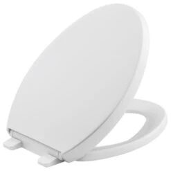 Elongated Toilet Seat - Plastic - White