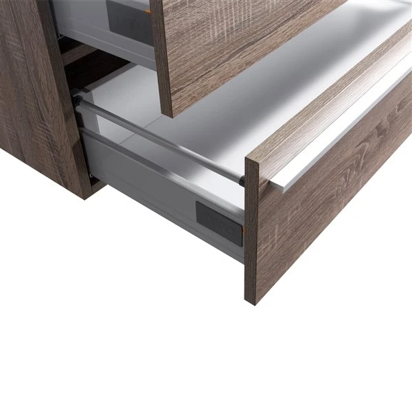 GEF Rosalie 24-in Soft Oak Single Sink Bathroom Vanity With Acrylic Top - Image 4