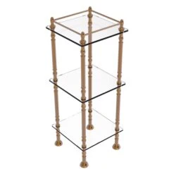 Allied Brass 14-in X 38-in X 14-in Brushed Bronze 3-Tier Etagere