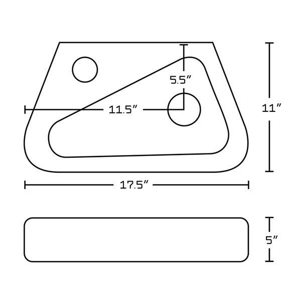 American Imaginations 17.5-in White Ceramic Bathroom Sink With Faucet And Overflow Drain Included - Image 2