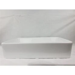 American Imaginations White Ceramic Rectangular Vessel Bathroom Sink (14.6-in X 23-in)