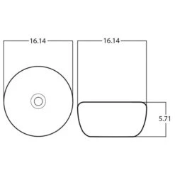 American Imaginations Olive Green 16.14-in Vessel Round Bathroom Sink With Chrome Hardware