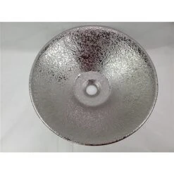 American Imaginations Silver 16.34-in Vessel Round Bathroom Sink With Chrome Hardware