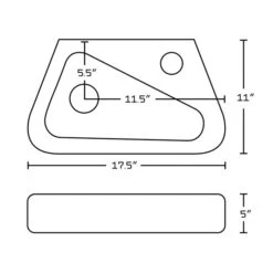 American Imaginations White/Enamel Glaze Irregular Ceramic Vessel Bathroom Sink With Faucet And Overflow Drain (11-in X 17.5-in)