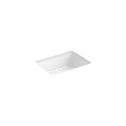 KOHLER Verticyl 17.12-in X 13.37-in White Vitreous China Undermount Rectangular Bathroom Sink With Overflow Drain