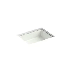 KOHLER Verticyl 19.81-in X 15.62-in Dune Vitreous China Undermount Rectangular Bathroom Sink With Overflow Drain