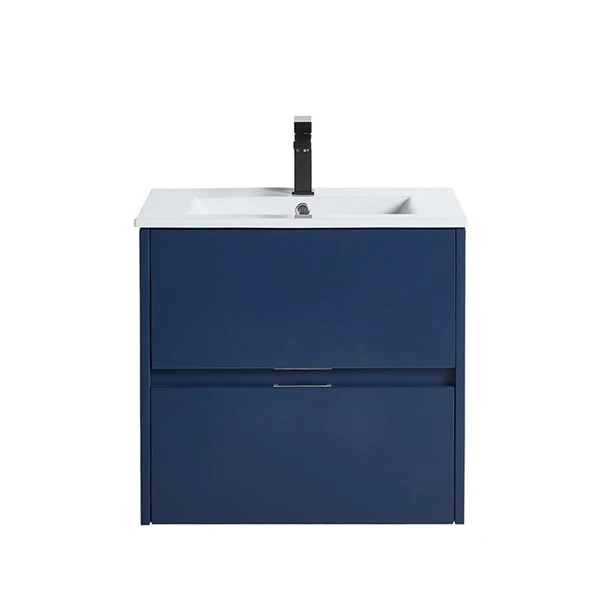 CASAINC 24-in Single Sink Bathroom Vanity In Navy Blue With White Top - Image 2
