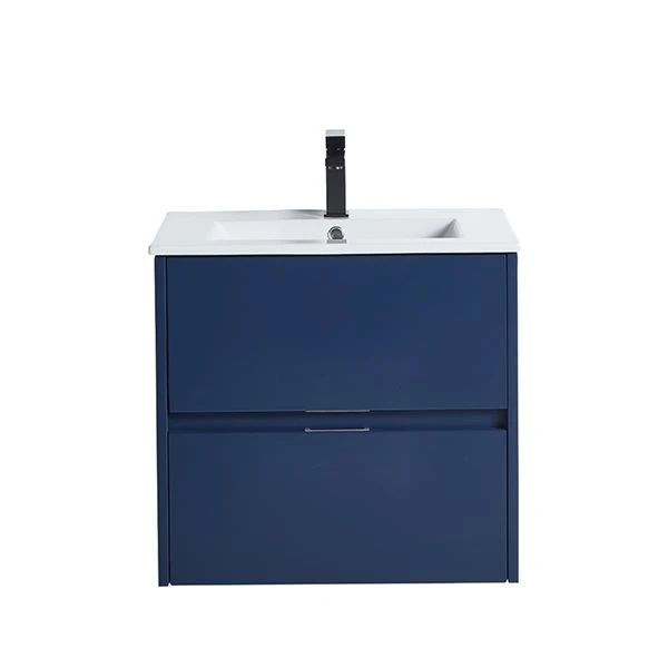 CASAINC 24-in Single Sink Bathroom Vanity In Navy Blue With White Top