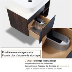 CASAINC 30-in Single Sink Bathroom Vanity In Navy Blue With White Engineered Stone Top