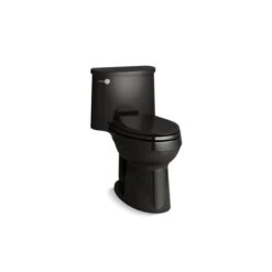 KOHLER Adair Comfort Height Black Watersense Labelled Elongated Chair Height 1-Piece Toilet With 12-in Rough-In