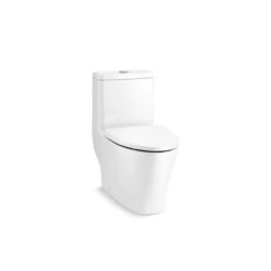 KOHLER Reach Curv Watersense Labelled Dual Compact Elongated Standard Height 1-Piece White Toilet With 12-in Rough-In