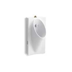 KOHLER Steward Hybrid 15-in W X 29.62-in H White Wall Mounted Watersense Labelled Urinal