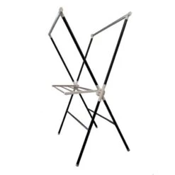 ORE International 51-in Tall Black Metal Folding Laundry Drying Rack