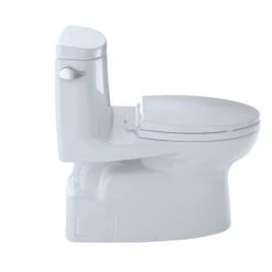 TOTO Carlyle II Cotton White Watersense Labelled Single Flush Elongated Universal Height 12-in Rough-in Toilet