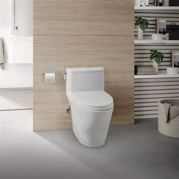 TOTO Nexus Cotton White Watersense Labelled Single Flush Elongated Universal Height 12-in Rough-in Toilet