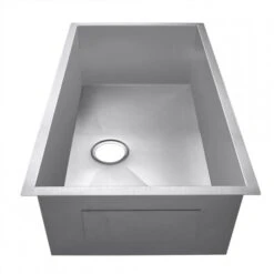 American Imaginations 27-in X 18-in Nickel/Stainless Steel Undermount Laundry Sink
