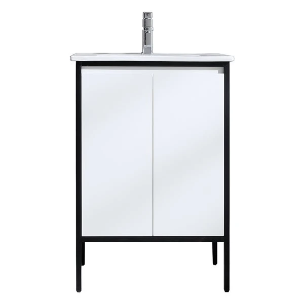 GEF Avery 24-in White Single Sink Bathroom Vanity With White Ceramic Top - Image 2