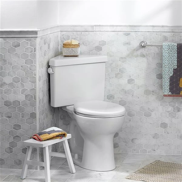 American Standard Cadet White 1.28-GPF (4.8 LPF) Single Flush High Efficiency Triangular Toilet Tank - Image 2