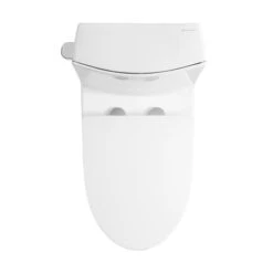 Swiss Madison St. Tropez White Single Elongated Toilet 12-in Rough-In Size