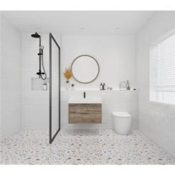 Cutler Kitchen & Bath Savoy 30-in Brown Single Sink Bathroom Vanity With White Porcelain Top