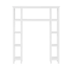 Alaterre Coventry 39-in W X 48-in H X 8-in D White Wood Over The Toilet Etagere With Tall Side Shelf