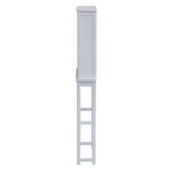 Alaterre Dorset 27-in W X 66-in H X 9-in D White Wood Over The Toilet Etagere With Open Shelves