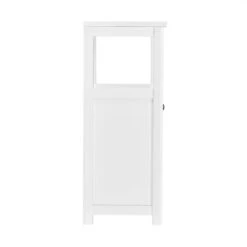 Alaterre Derby 17-in W X 29-in H X 12-in D White Pine Freestanding Linen Cabinet With Hutch