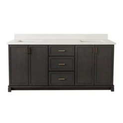 Tenor 72-in Tofino Vanity With Pearl Quartz Top