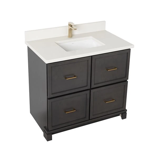 Tenor 36-in Tofino Vanity With Pearl Quartz Top