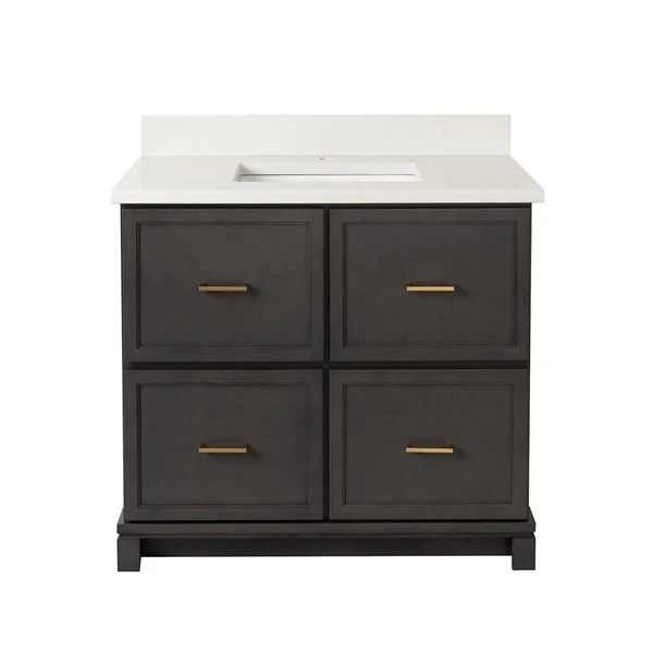 Tenor 36-in Tofino Vanity With Pearl Quartz Top - Image 2