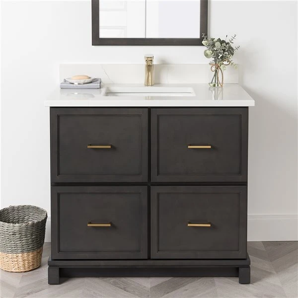 Tenor 36-in Tofino Vanity With Carrera Quartz Top - Image 2