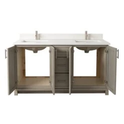 Tenor 60-in Double Aspen Vanity With Carrera Quartz Top