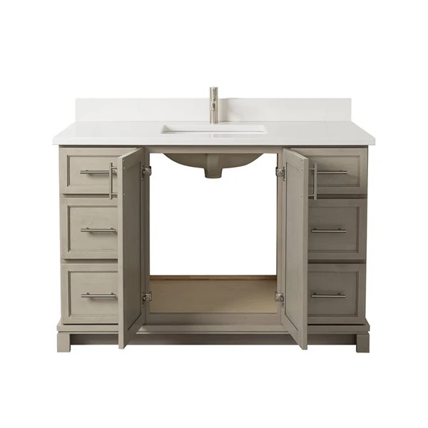 Tenor 48-in Aspen Vanity With Carrera Quartz Top - Image 3