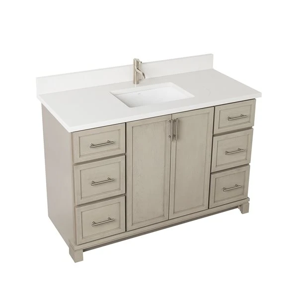 Tenor 48-in Aspen Vanity With Carrera Quartz Top - Image 2