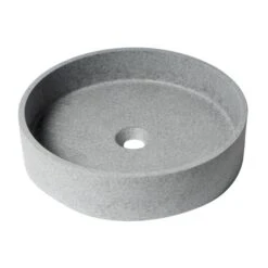 ALFI Brand ABCO17R 17" Round Solid Concrete Gray Matte Sink