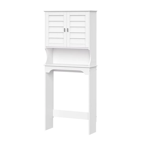 RiverRidge Home Brookfield 27.38-in X 64.38-in X 9.25-in White Over-the-Toilet Etagere - Image 2
