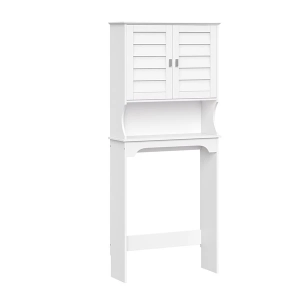 RiverRidge Home Brookfield 27.38-in X 64.38-in X 9.25-in White Over-the-Toilet Etagere - Image 5