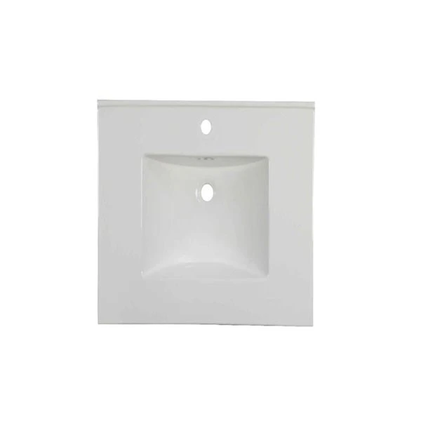 Drop Bath And Kitchen 20.2-in White Ceramic Single Sink Bathroom Vanity Top Without Overflow - Image 2