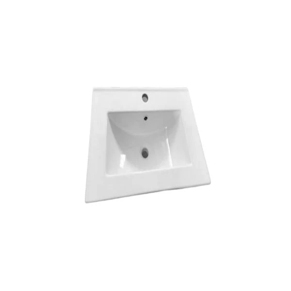 Drop Bath And Kitchen 24.2-in Rectangle White Ceramic Single Sink Bathroom Vanity Top - Image 2