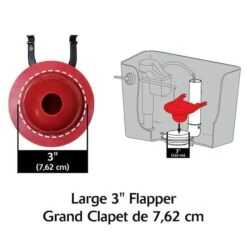 Korky 3-in Diameter Red Universal Flapper For Toto Toilets